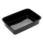 500ml Black Plastic Rectangle Container