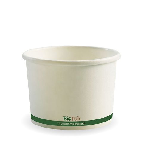 473ml (16oz)  Paper Bio Bowl - White