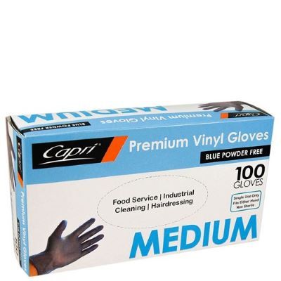 Medium Blue Vinyl Glove - Powder Free