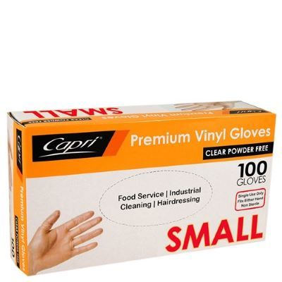 Small Clear Vinyl Glove - Powder Free