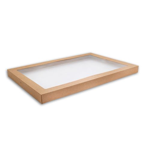 X-Large Kraft Catering Tray Window Lid