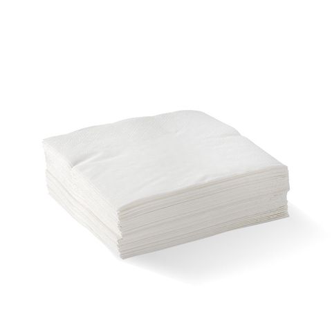 2 Ply Cocktail Napkin - White