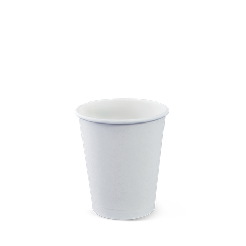 6oz (180ml) Single Wall Hot Cup - White