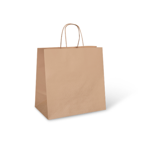 Medium Takeaway Carry Bag - Kraft Brown