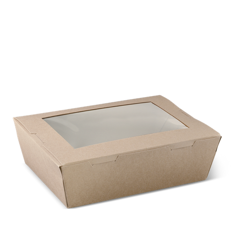 Large PLA Kraft Window Lunch Box