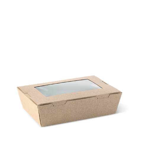 Medium PLA Kraft Window Lunch Box