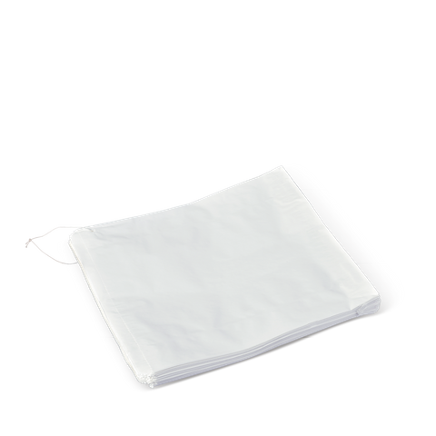 3 Flat White Glassine Paper Bag
