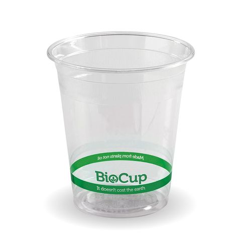 200ml PLA Cold Cup - Green Stripe