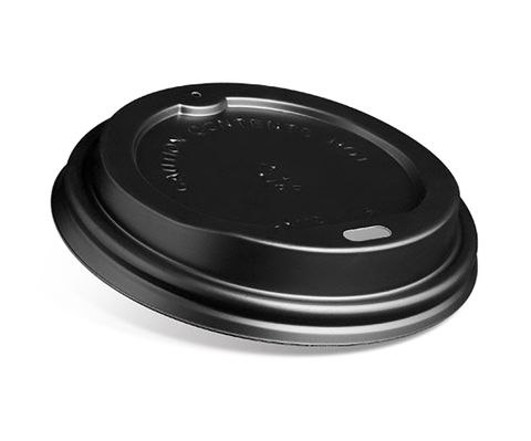 6/8/10oz Plastic Hot Cup Lid - Black