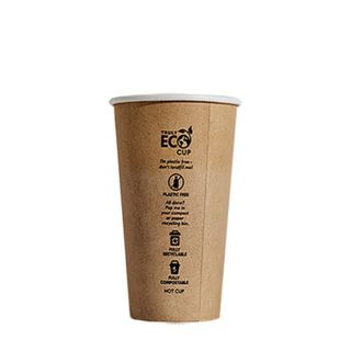 10oz (80mm) Single Wall Hot Cup - Kraft