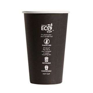 16oz (90mm) Single Wall Hot Cup - Black