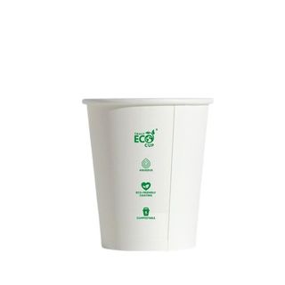 6oz Aqueous Single Wall Hot Cup - White