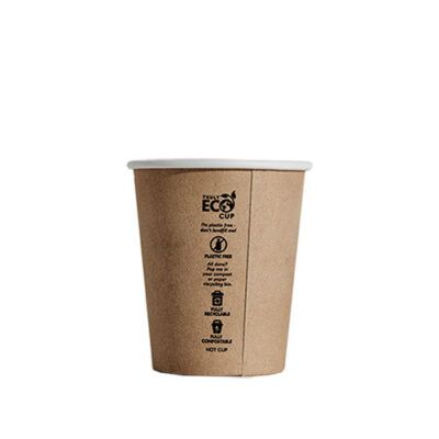 6oz Aqueous Single Wall Hot Cup - Kraft