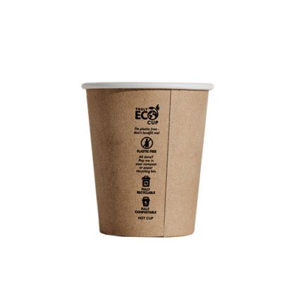 8oz Aqueous Single Wall Cup - Kraft