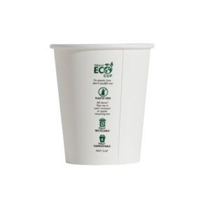 8oz (Uni)Aqueous Single Wall Cup - White
