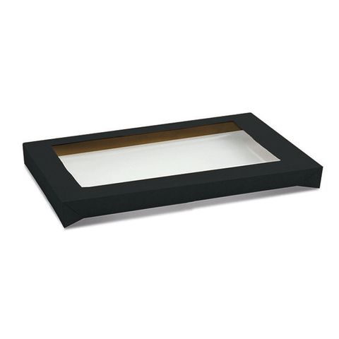 Large Black Catering Tray Window Lid