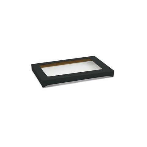 Small Black Catering Tray Window Lid