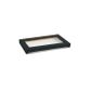 Small Black Catering Tray Window Lid
