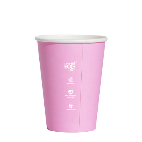 12oz Aqueous Single Wall Hot Cup Pastel