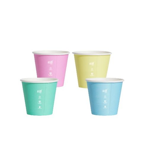 4oz Single Wall Aqueous Cup - Pastel