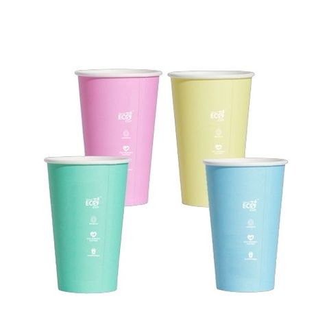 16oz (90mm) Single Wall Hot Cup - Pastel