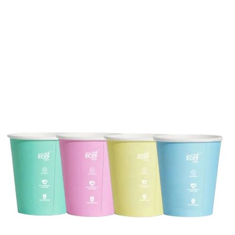 6oz Aqueous Single Wall Hot Cup - Pastel