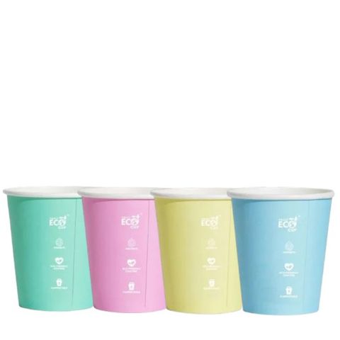 8oz Aqueous Single Wall Hot Cup - Pastel