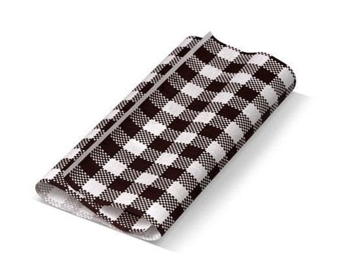 330 x 400mm Black Gingham Greaseproof