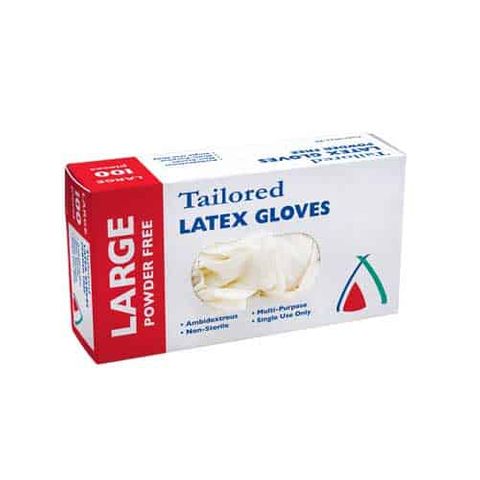 Large Natural Latex Glove Powder Free