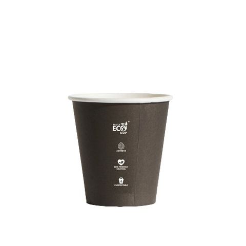 8oz(Uni) Aqueous Single Wall Cup - Black