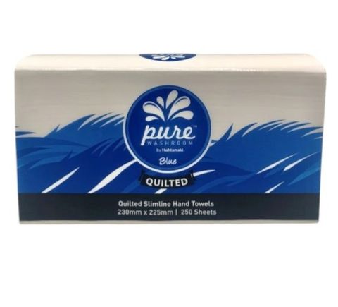 Pure Blue Quilted Slimfold Handtowel