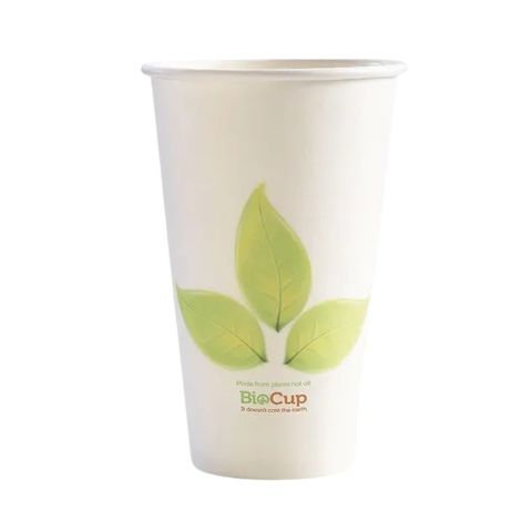 16oz Bio Single Wall Leaf Hot Cup