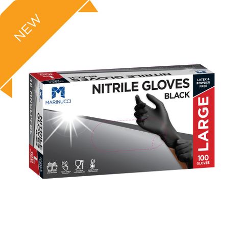 Large Black Nitrile Glove Powder Free