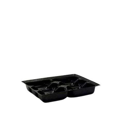 Oyster Tray Rpet 6 Cavity - Black