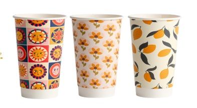 16oz (90mm) Double Hot Cup - Cafe