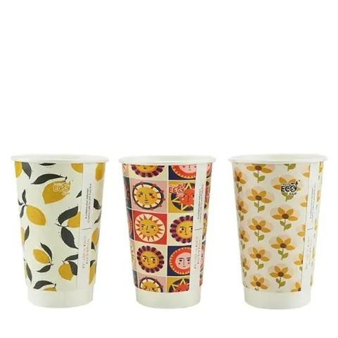 16oz (90mm) Double Hot Cup - Cafe