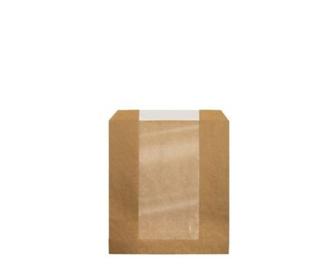 Single Serve Window Bag Brown