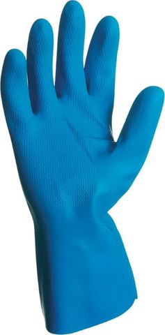 8-8.5 Blue Silver Lined Rubber Gloves