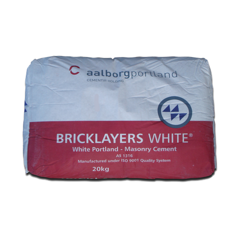 WHITE Cement - Bagged 20kg - 72 Bags per Pallet (AALBORG)