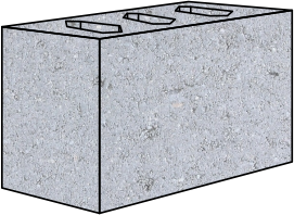 110mm Series Concrete Double Height Render Brick (230x110x162mm)