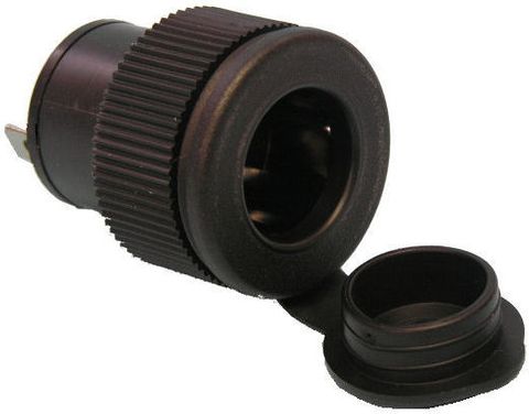 Socket 12V cig chas rnd flush d36cut d30