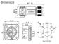 Plug & socket JNI panel mt 2 pin 36V50A+