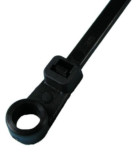 Cable ties screw mount 200mm 100PAK