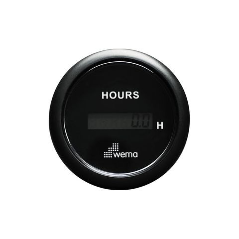 Hourmeter WEM 12/24V bk/bk