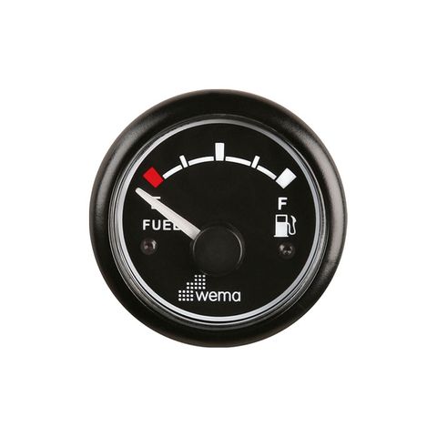 Gauge fuel WEMA 180 Ohm 12V bk/bk