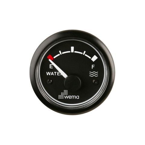 Gauge water WEMA 180 Ohm 12V bk/bk{10}