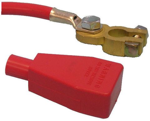 Insulator battery clamp upto 50mm2 red