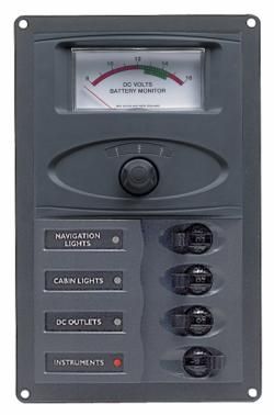 Distr panel DC04 vert anal V meter +