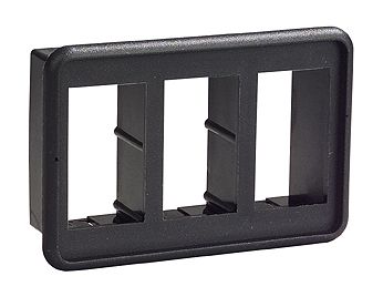 Switch rocker blk mounting three switch