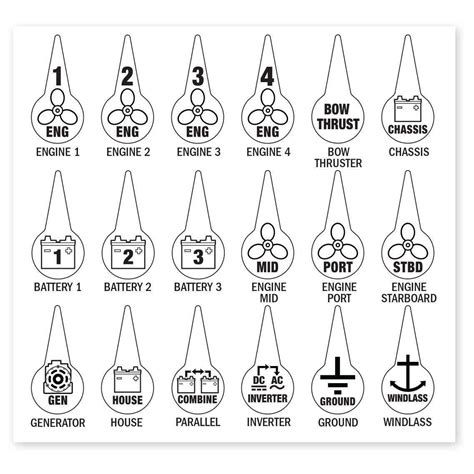 Label sheet BLU battery switches x 18